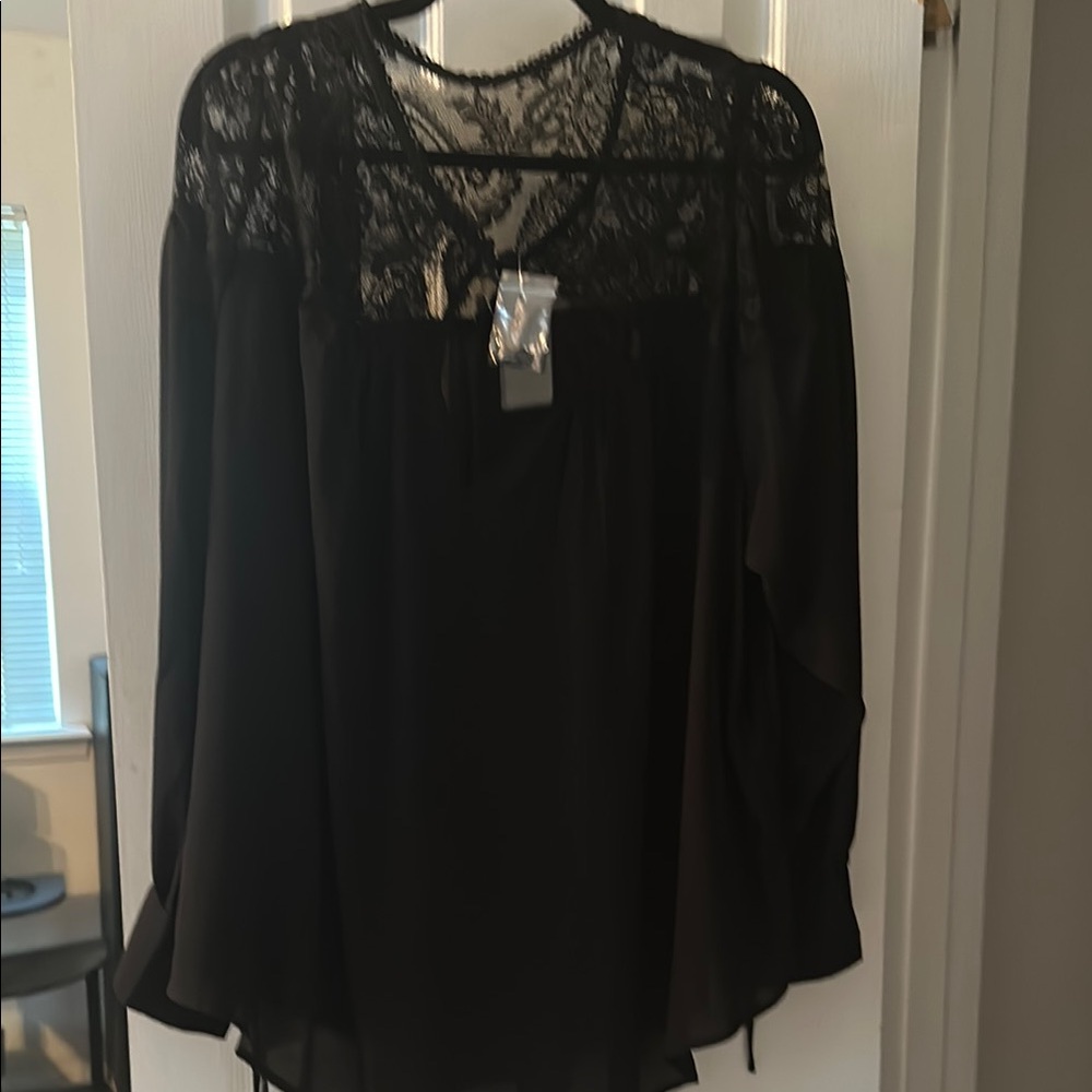Torrid Elegant Black Lace Blouse